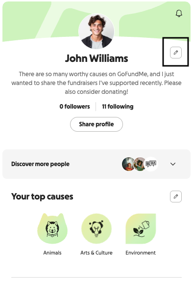How to edit your GoFundMe profile – Help Center