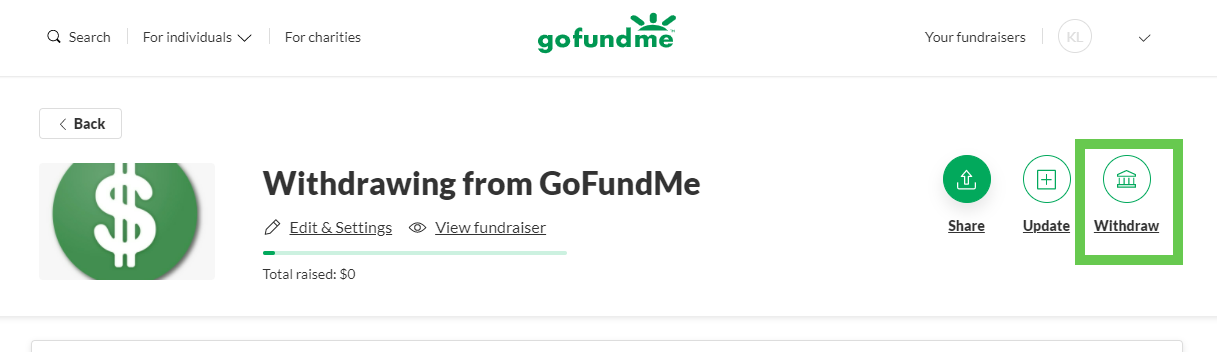 Company Or Partnership Withdrawals Gofundme Help Center