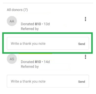 Thanking Donors Gofundme Help Center