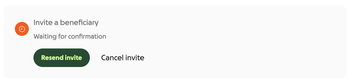 Screenshot showing Cancel invite option